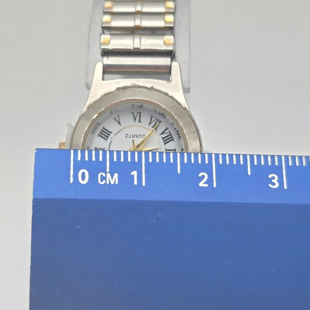 Vintage KATHIE‎ LEE Watch Silver Tone Gold Plate Expansion Band 6